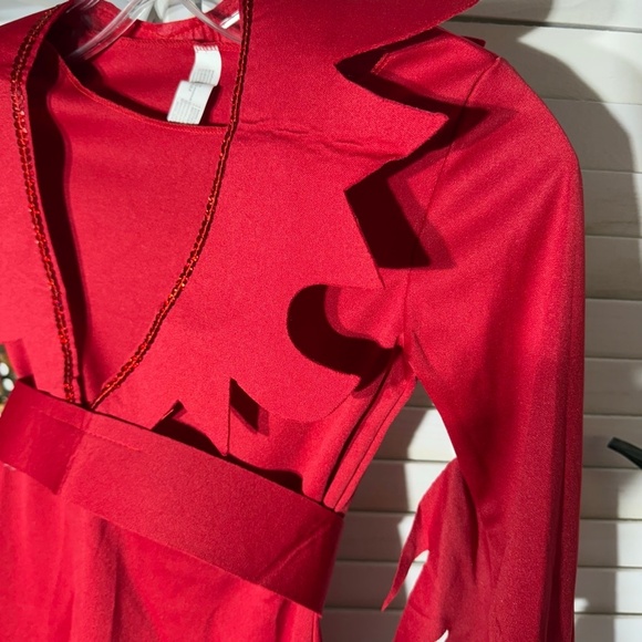 NIB Devious Devil Girls Costume Set Dress/Collar/Headband Red 4-6 - Picture 6 of 12